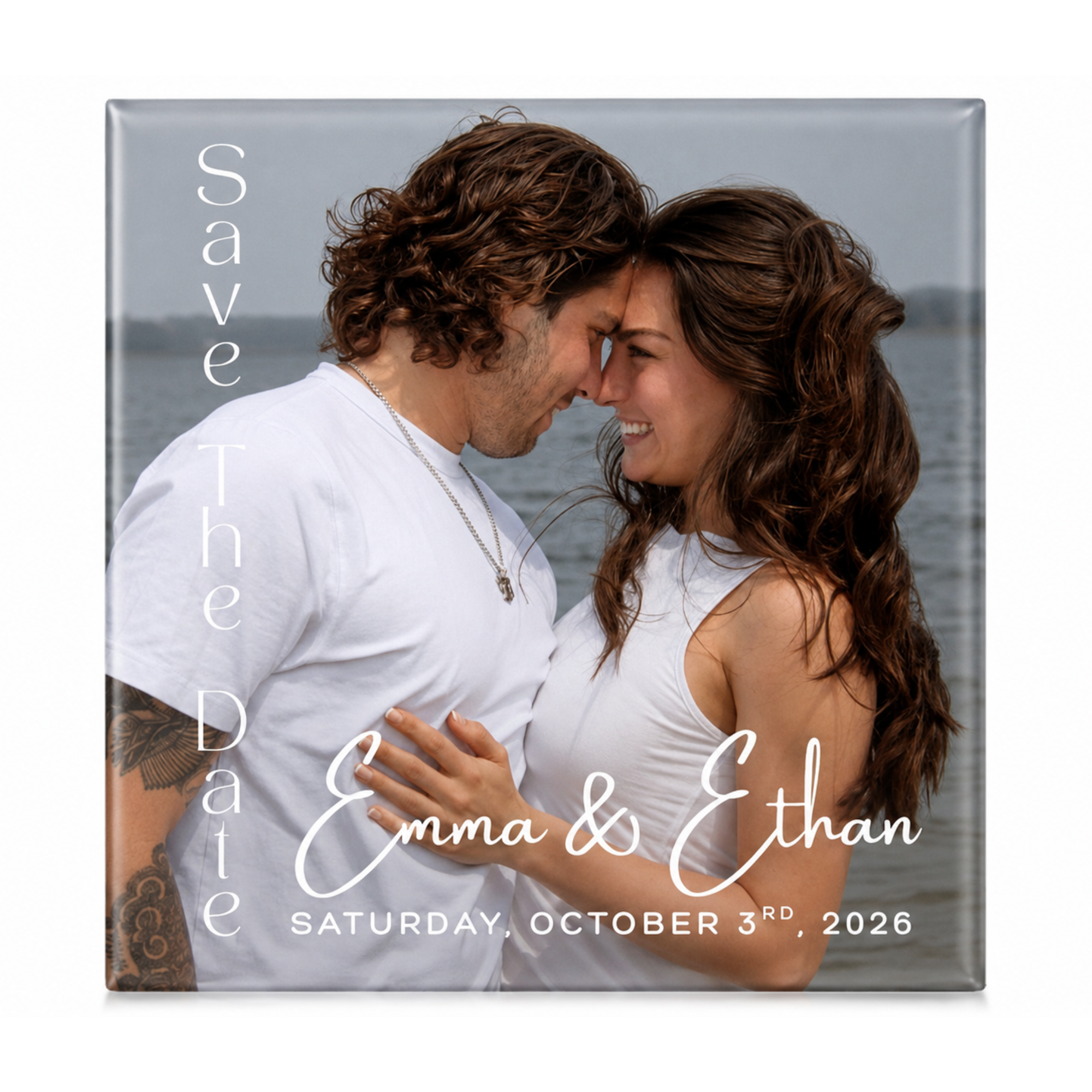 Save The Date Photo Magnet